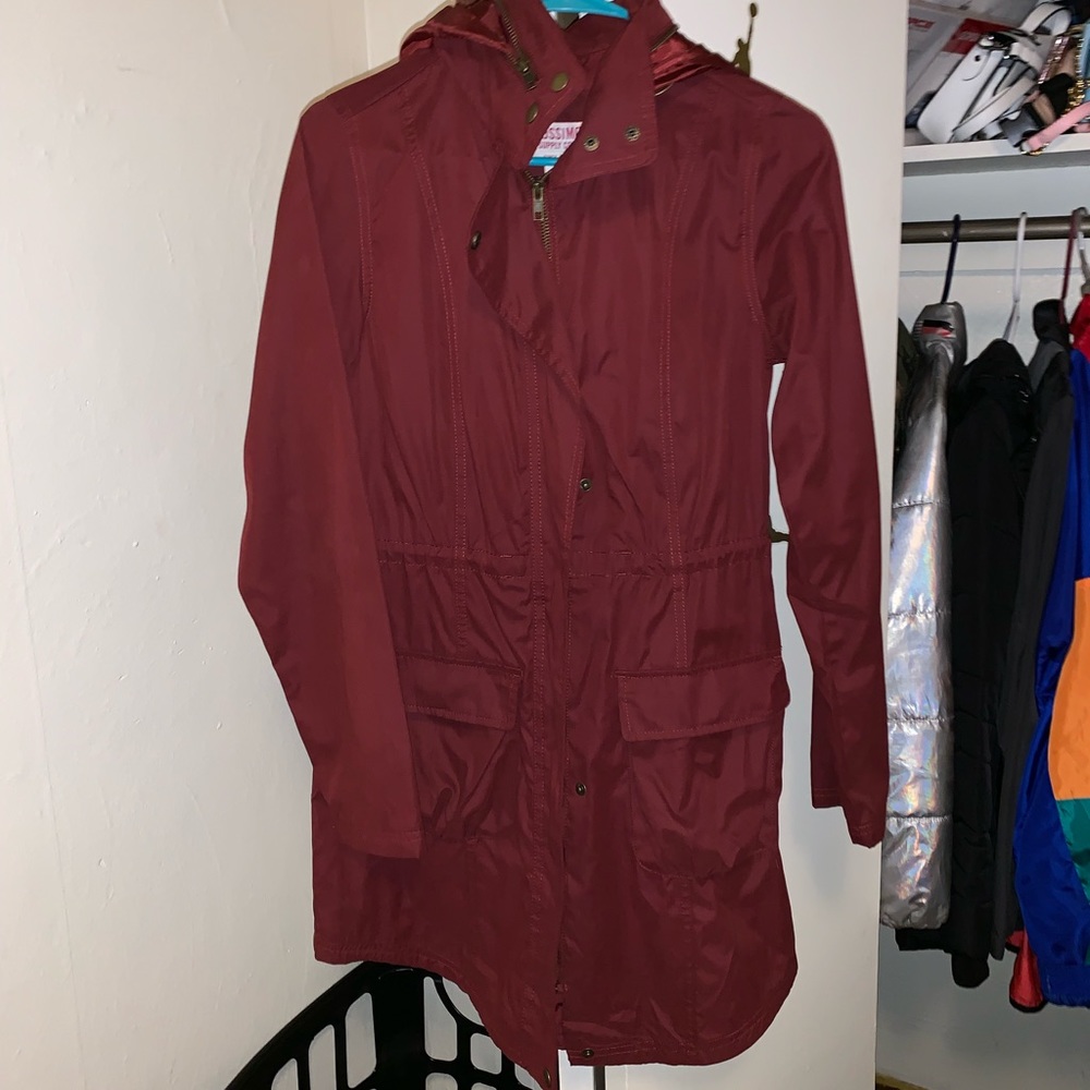 Burgundy long jacket